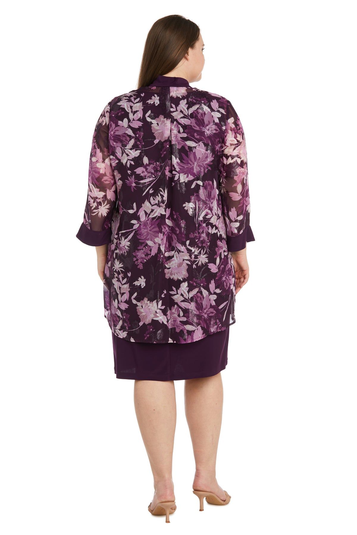 Lurex Floral Jacket Dress - Plus sold by R&M Richards product image thumbnail 2