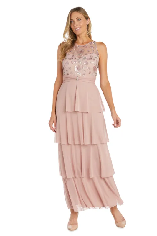 Layered Chiffon Skirt with Sequin Floral Top sold by R&M Richards