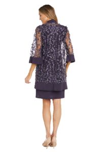 Floral Dress and Jacket Set with Built In Necklace - Petite sold by R&M Richards