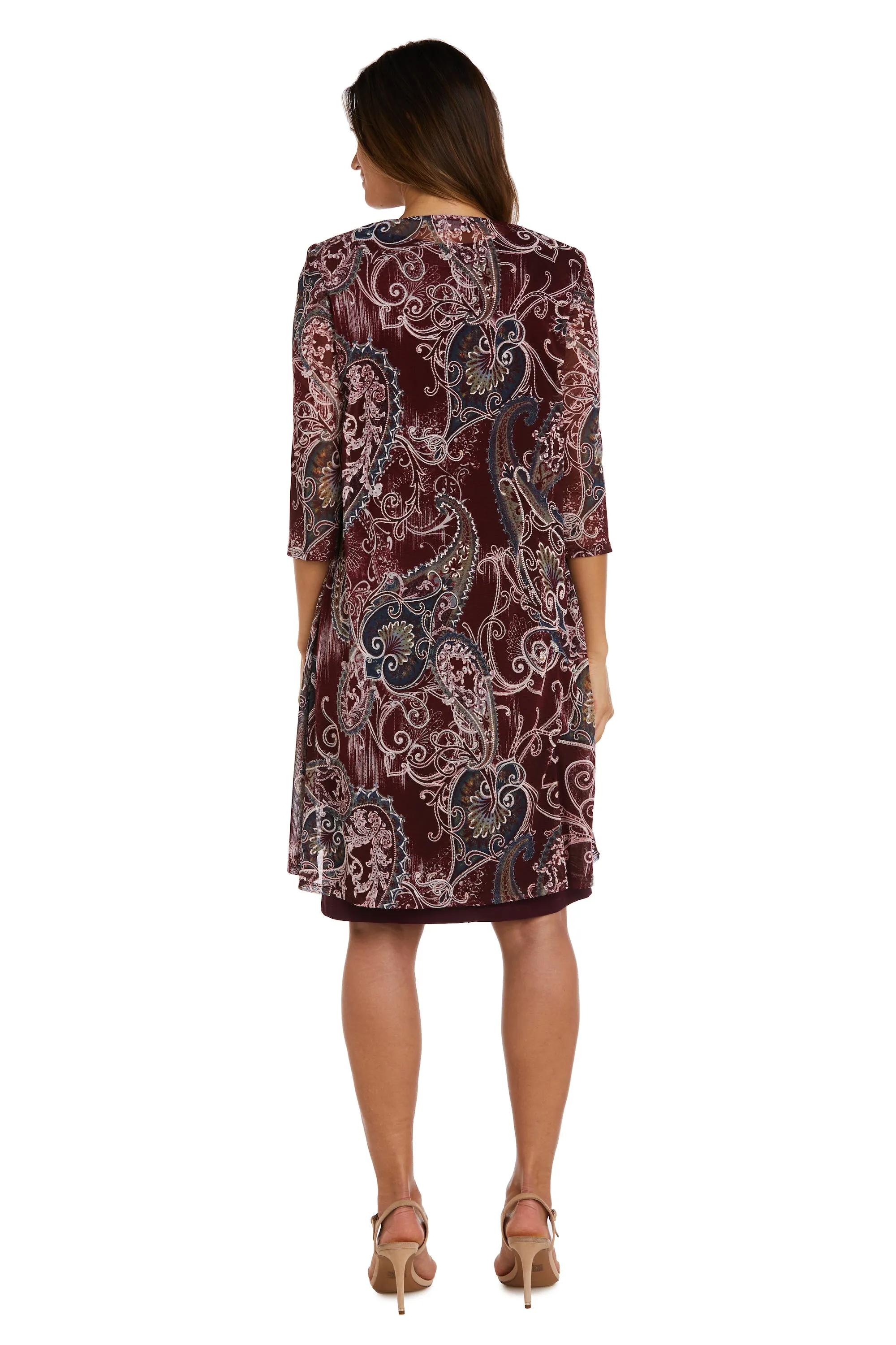 Two Piece Printed Jacket and Dress Set - Petite sold by R&M Richards product image thumbnail 2