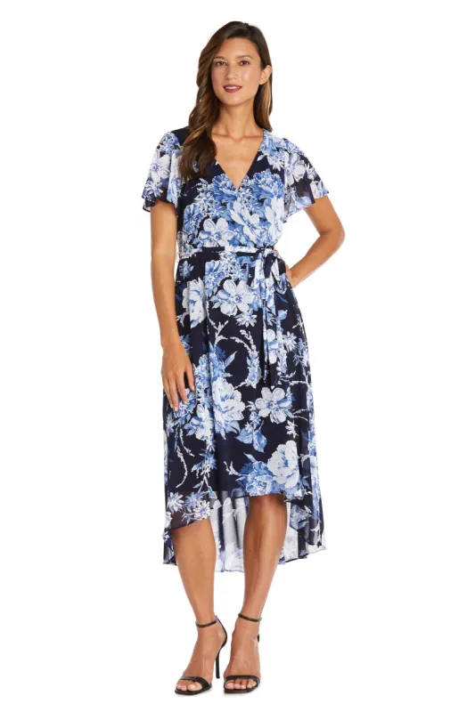 Puff Print Power Mesh High-Low Dress sold by R&M Richards