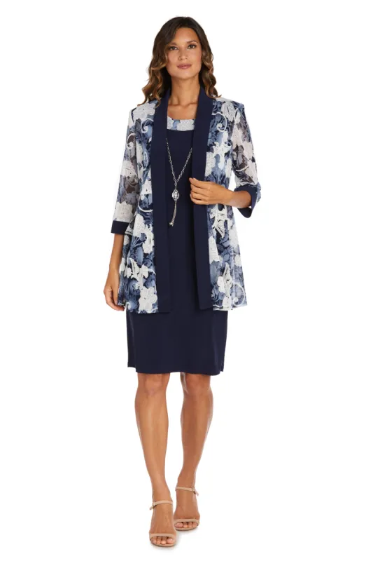 Two-Piece Printed Jacket and Dress Set - Petite sold by R&M Richards