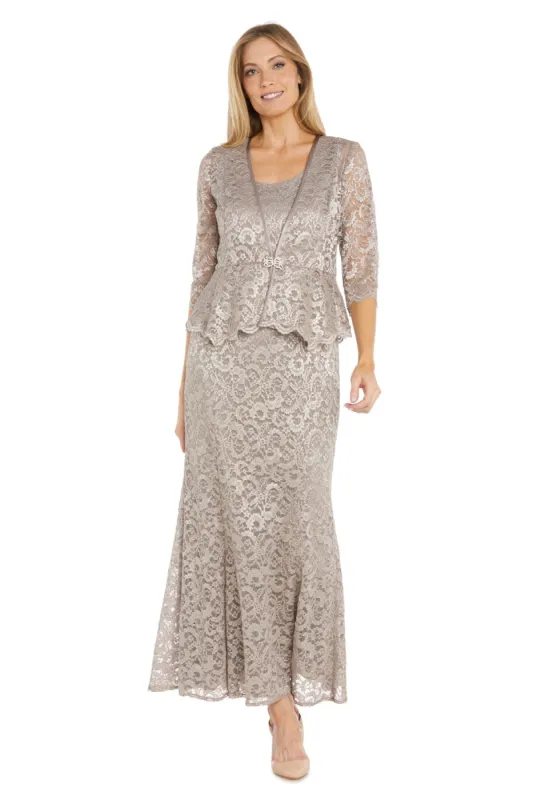 Long Sequined Gown with Matching Jacket made by R&M Richards