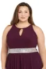 Maxi Dress with Keyhole Cutout, Halterneck and Flowing Skirt - Plus sold by R&M Richards