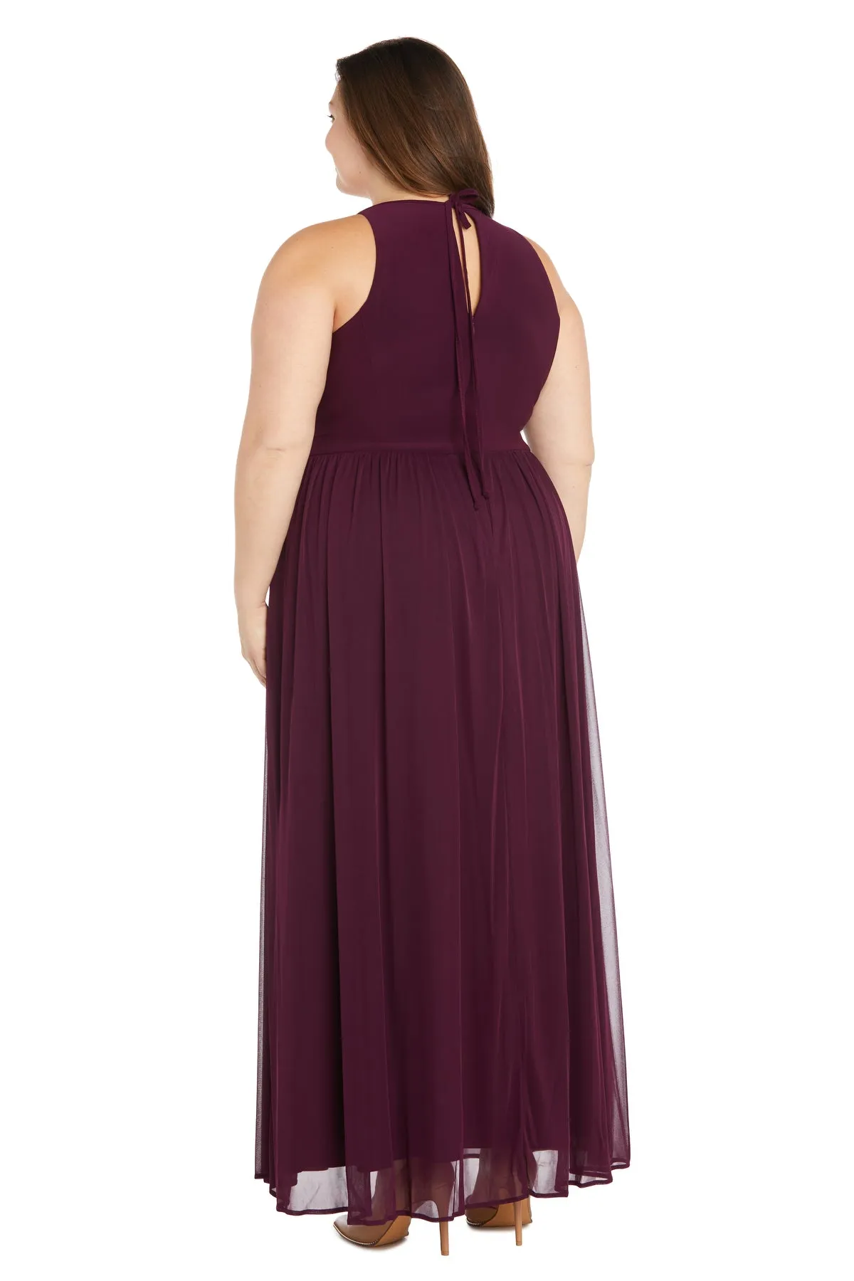 Maxi Dress with Keyhole Cutout, Halterneck and Flowing Skirt - Plus sold by R&M Richards product image thumbnail 2