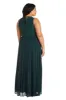 Maxi Dress with Keyhole Cutout, Halterneck and Flowing Skirt - Plus sold by R&M Richards