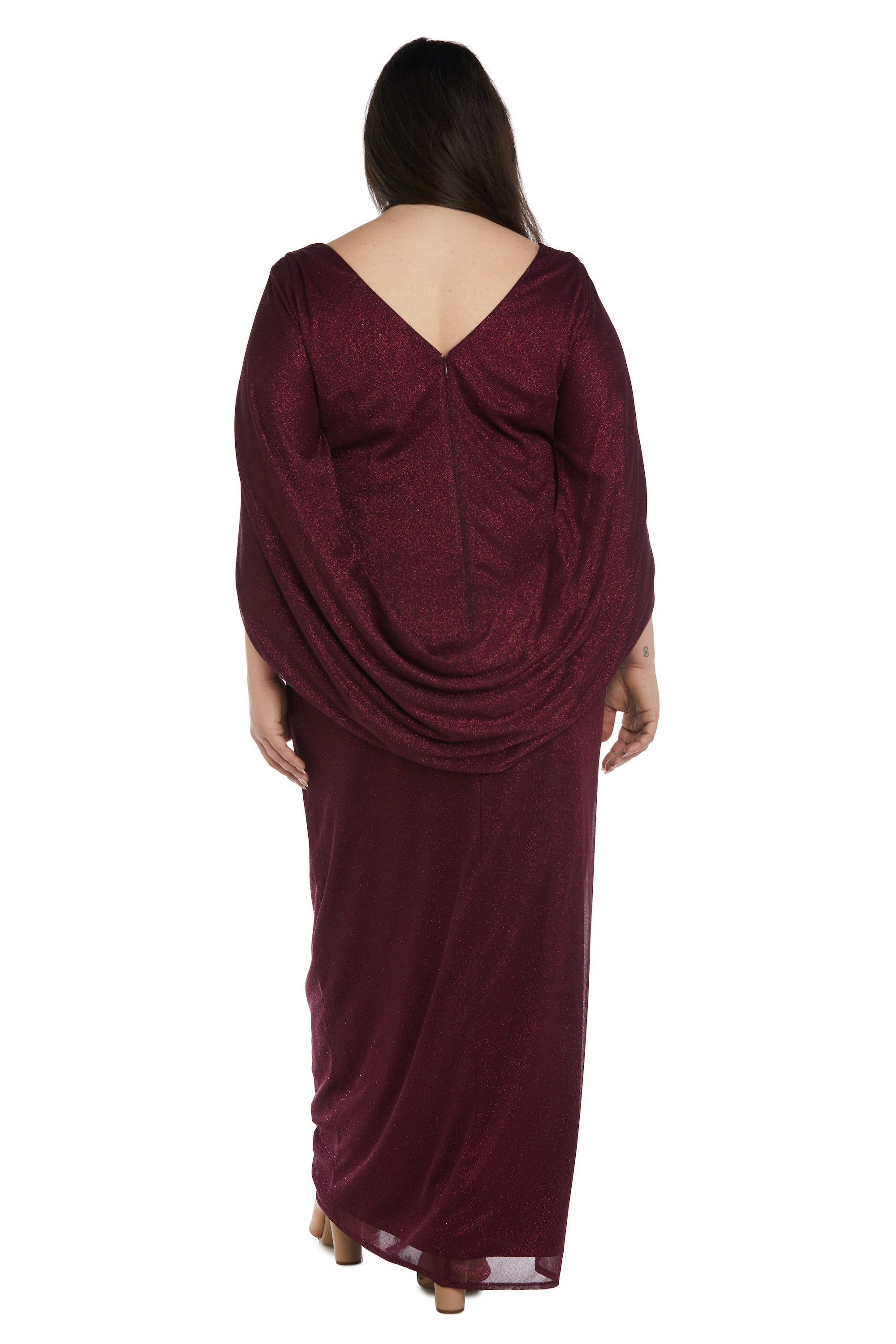 Draped Back Glitter Chiffon Dress - Plus sold by R&M Richards product image thumbnail 8