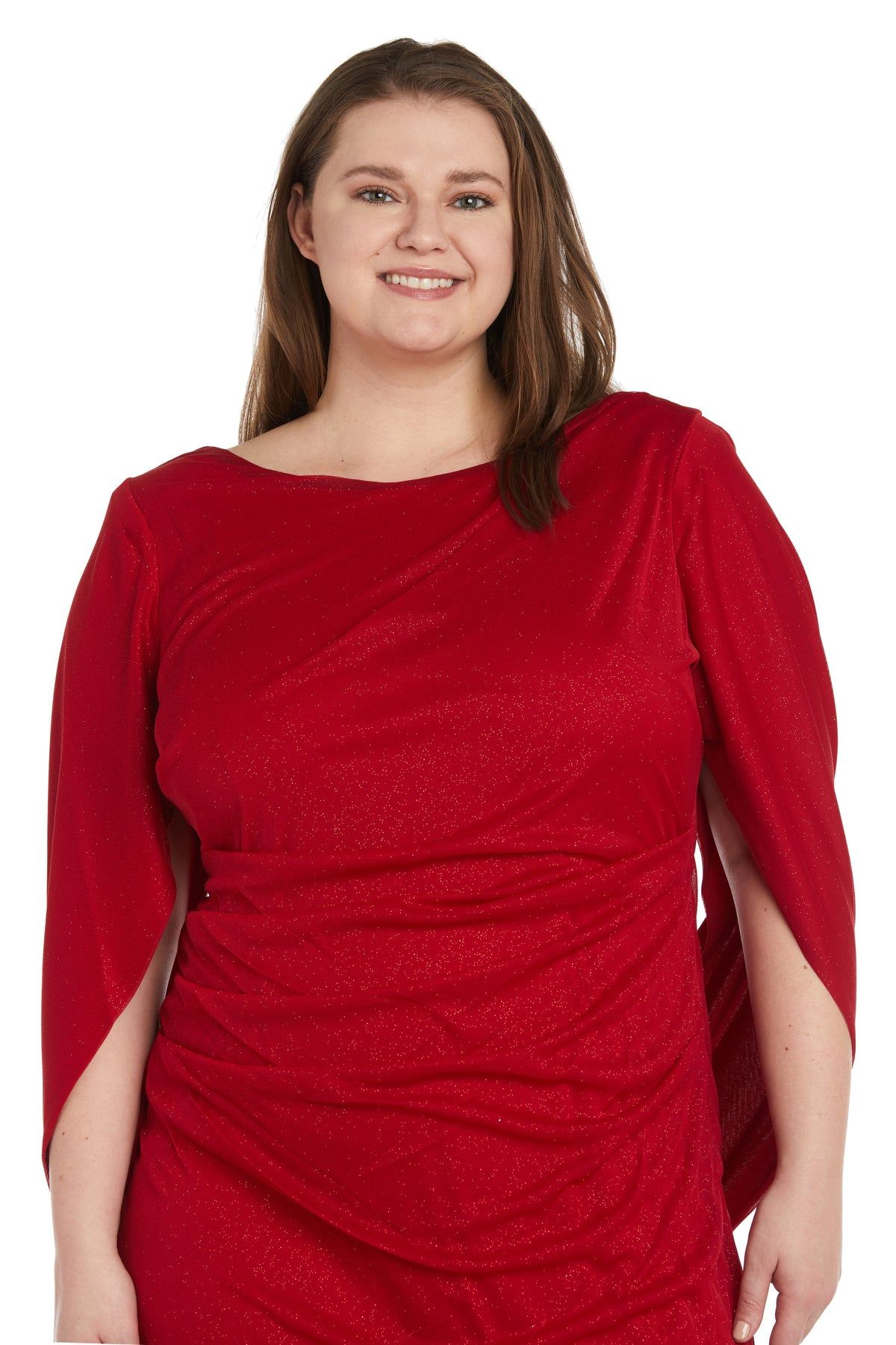 Draped Back Glitter Chiffon Dress - Plus sold by R&M Richards product image thumbnail 18