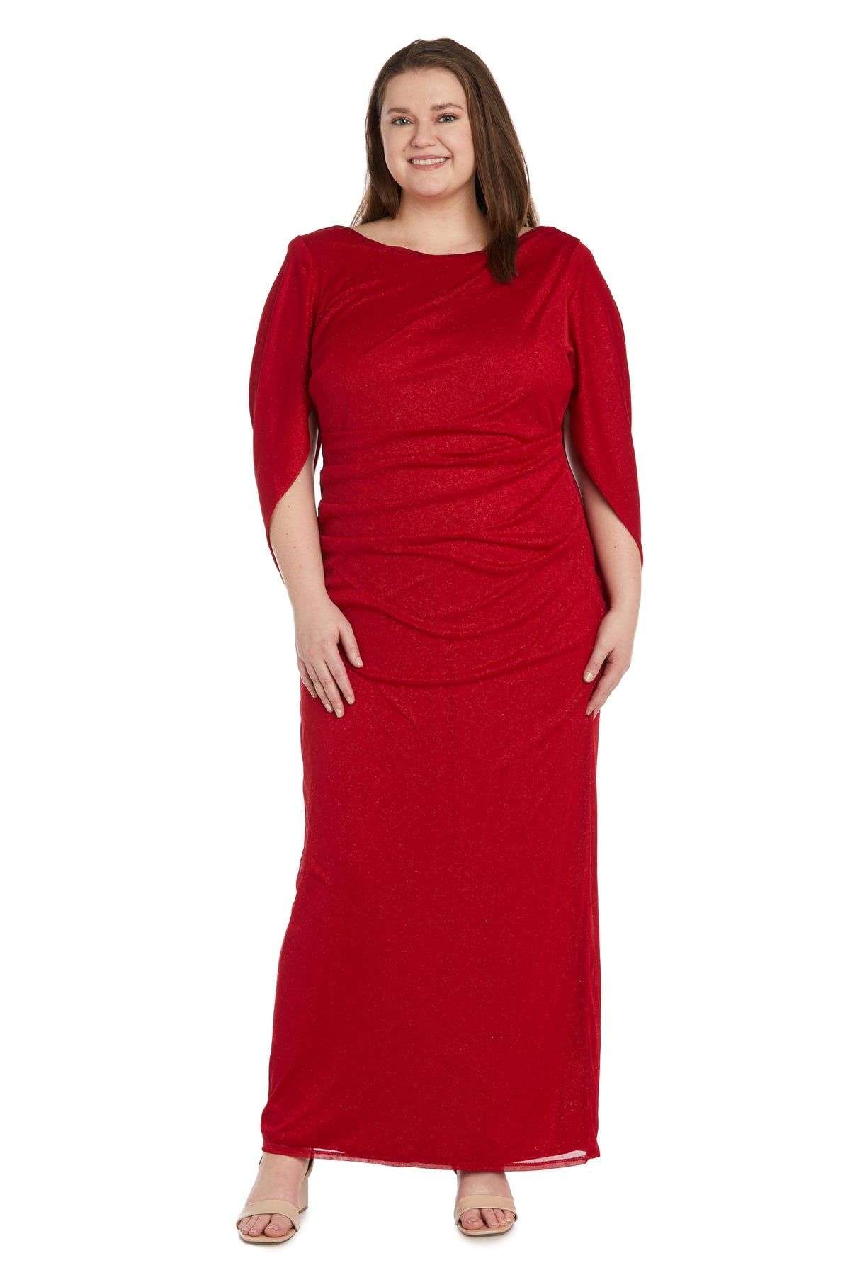 Draped Back Glitter Chiffon Dress - Plus sold by R&M Richards product image thumbnail 16