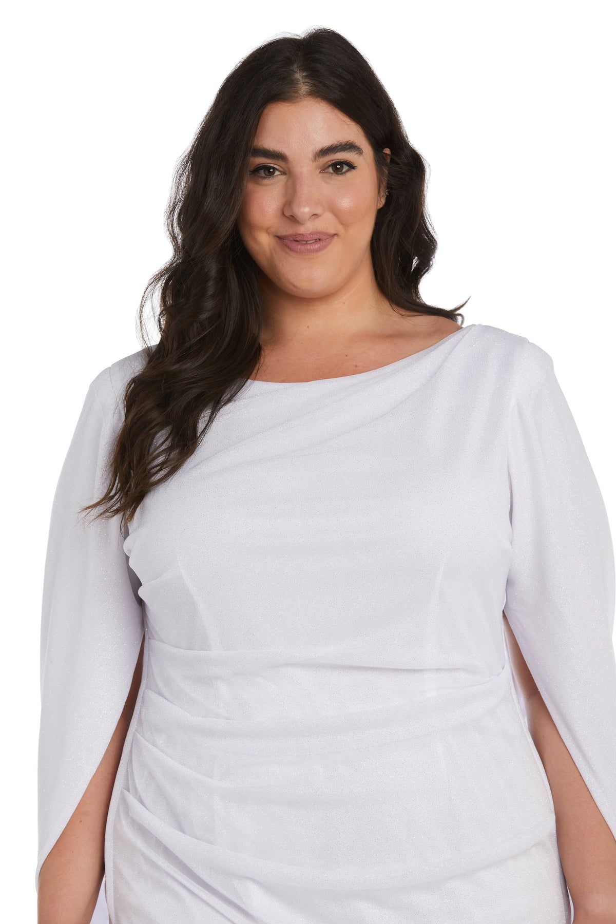 Draped Back Glitter Chiffon Dress - Plus sold by R&M Richards product image thumbnail 11