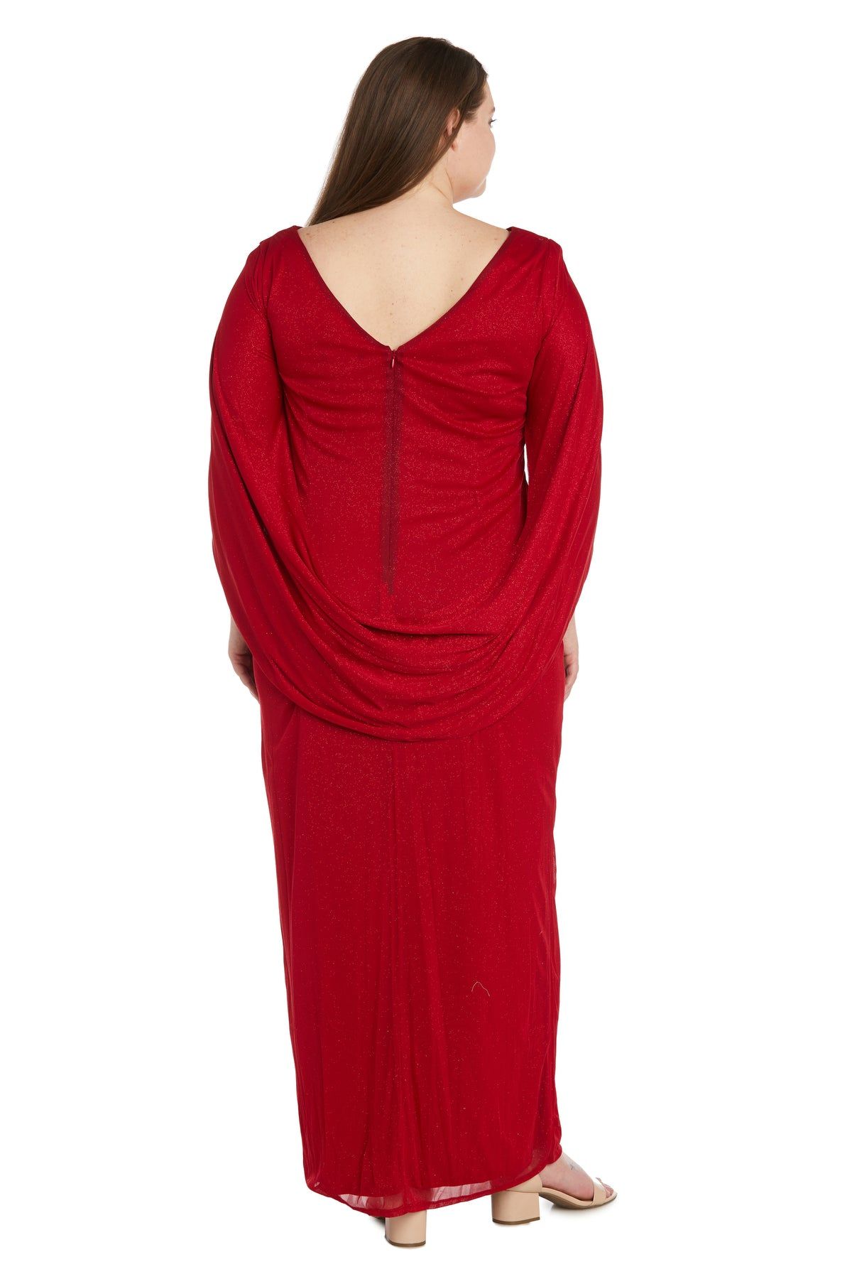 Draped Back Glitter Chiffon Dress - Plus sold by R&M Richards product image thumbnail 17