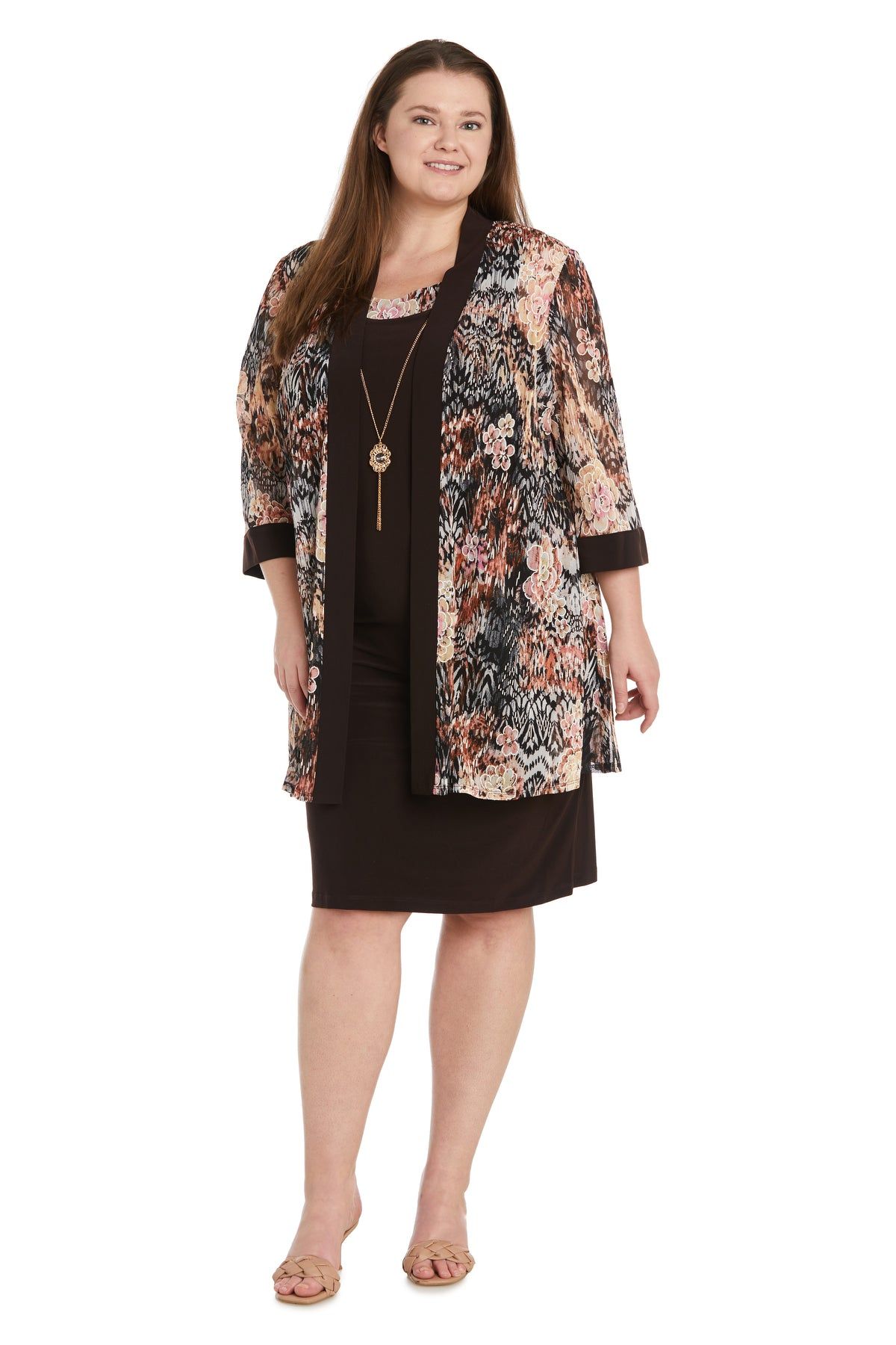 Daytime Floral Print Jacket Dress - Plus sold by R&M Richards
