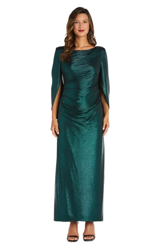 Long Dress with Back Drape Sleeves - Petite sold by R&M Richards