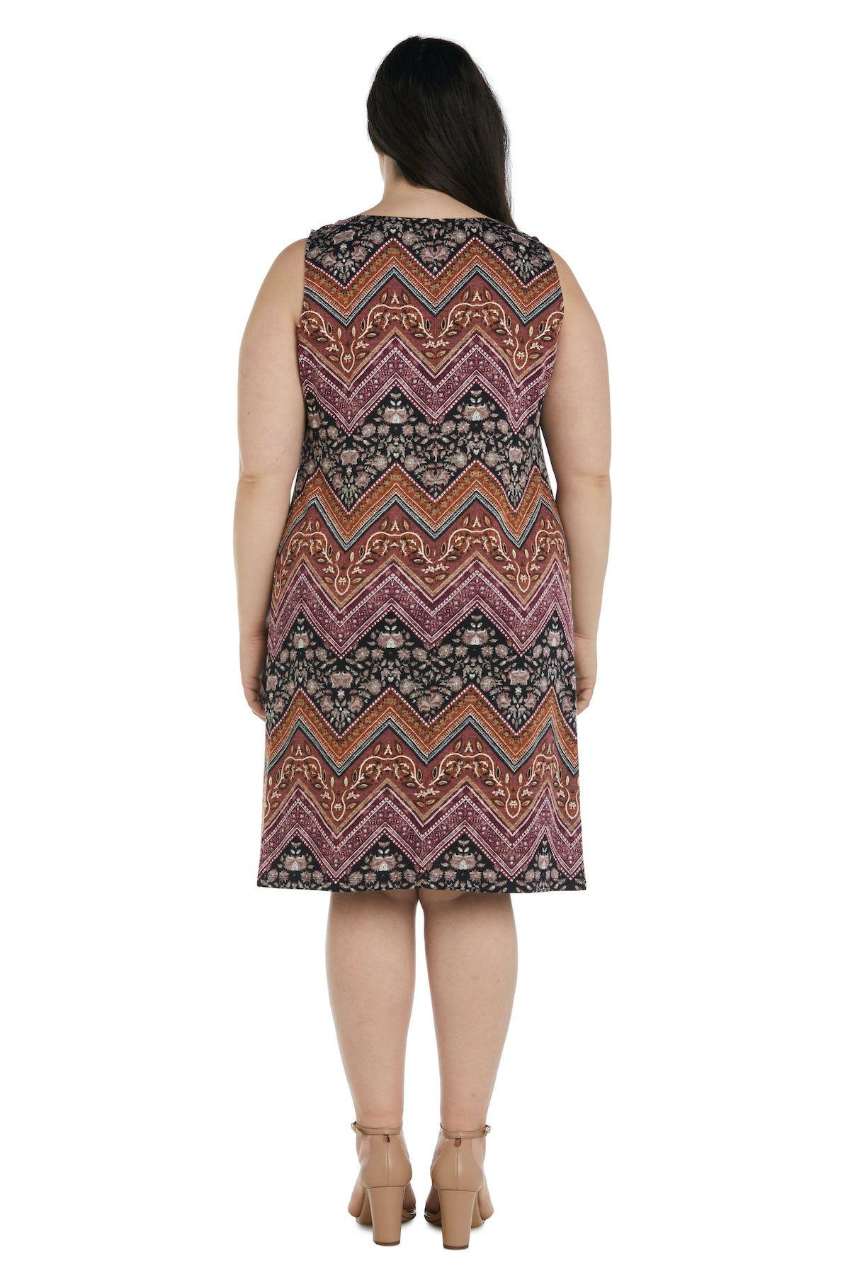 Two-Piece Printed Dress with Matching Jacket - Plus sold by R&M Richards product image thumbnail 4