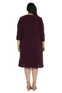 Two-Piece Printed Dress with Matching Jacket - Plus sold by R&M Richards