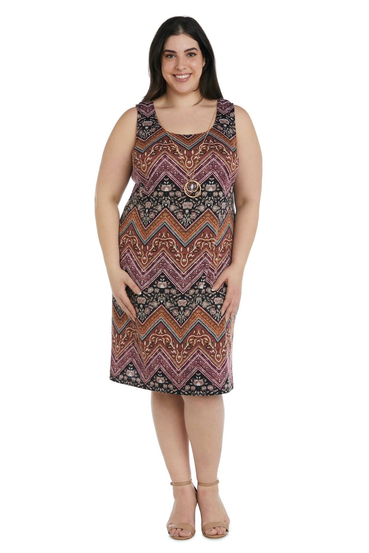 Two-Piece Printed Dress with Matching Jacket - Plus sold by R&M Richards product image thumbnail 3