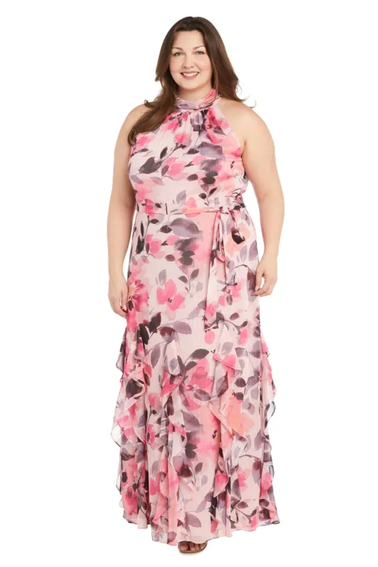 Floral Watercolor Printed Ruffle Dress - Plus sold by R&M Richards
