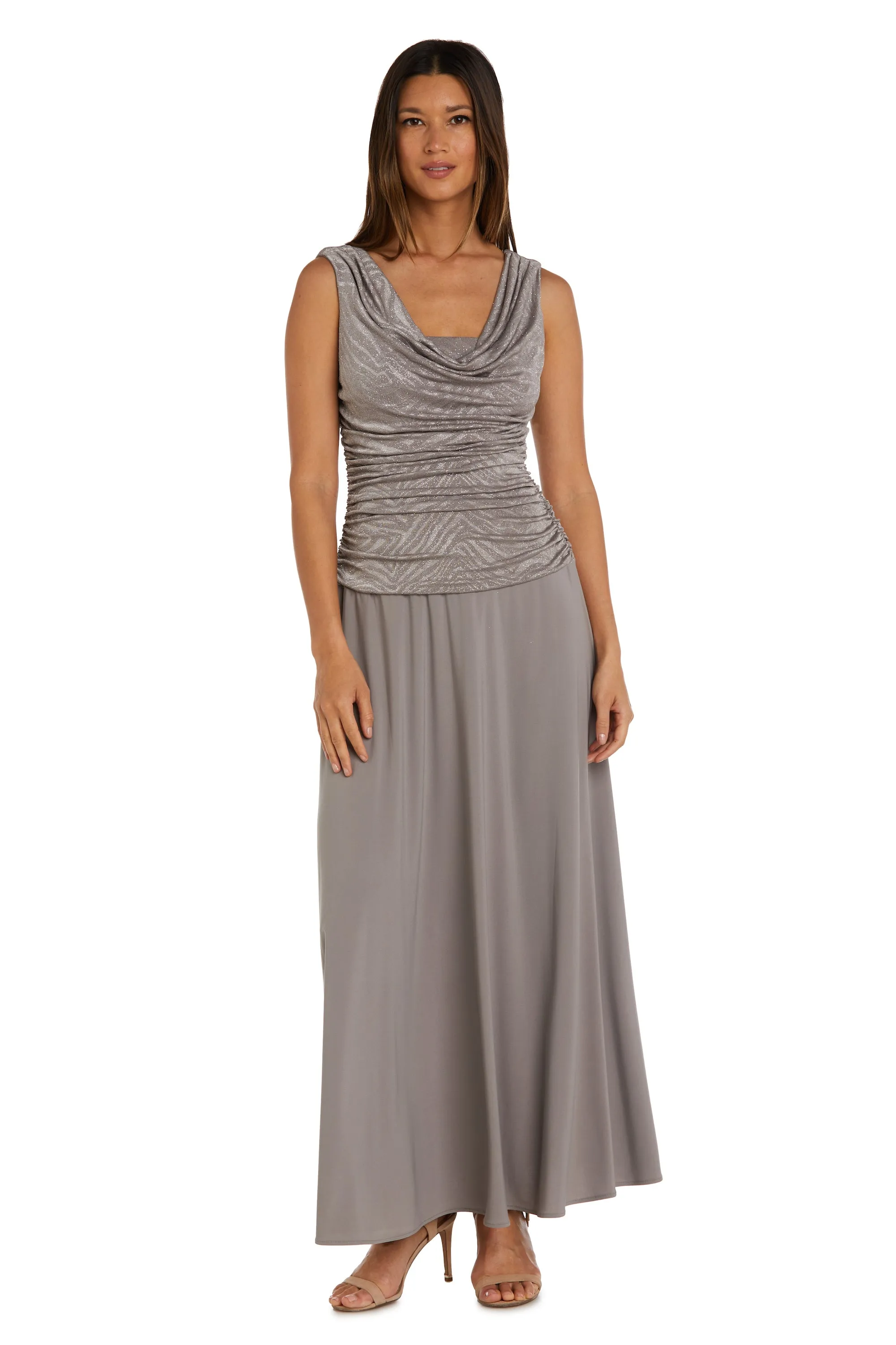 Glitter Bodice Evening Gown - Petite sold by R&M Richards