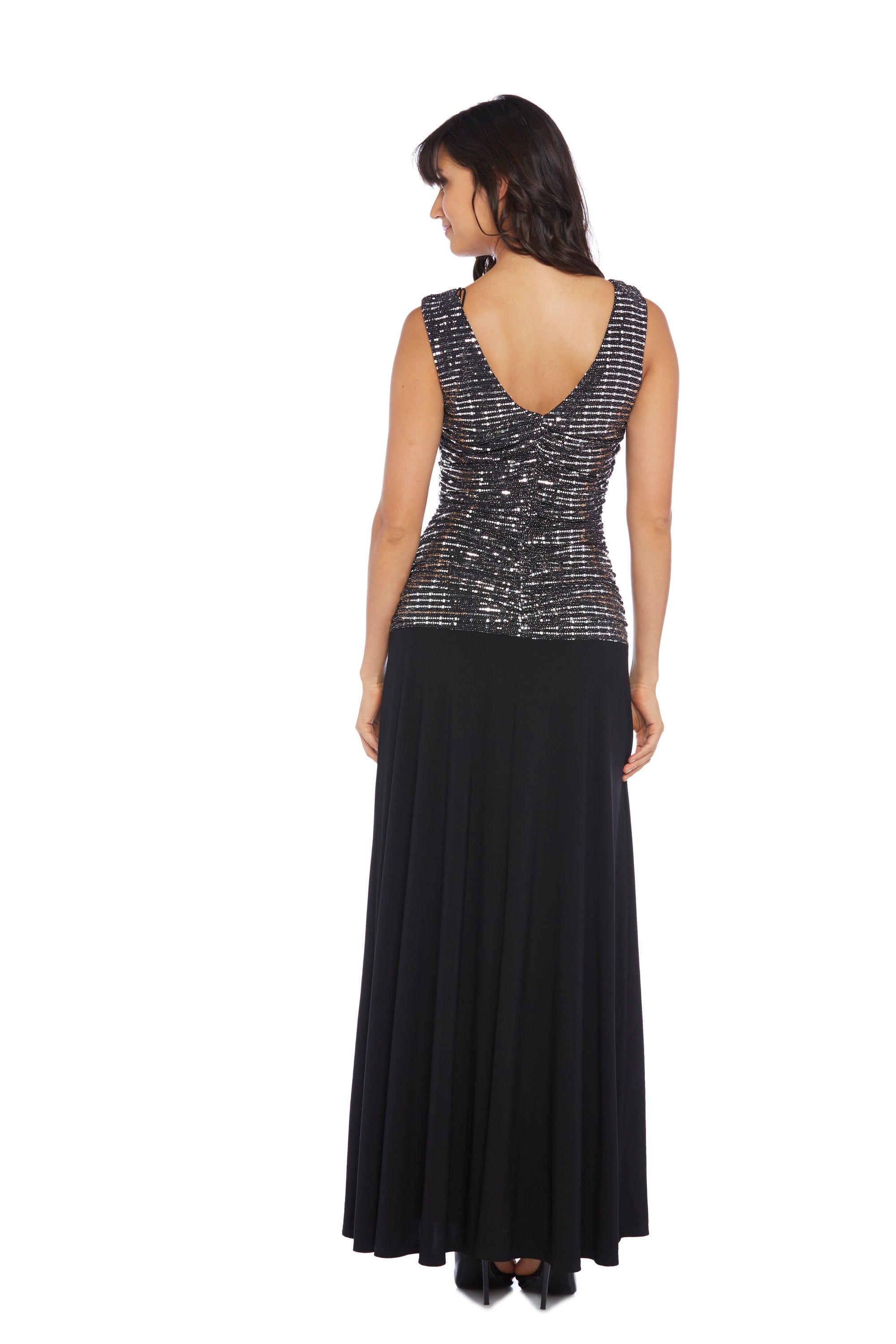 Sleeveless Maxi Gown with Sequined Top sold by R&M Richards product image thumbnail 4