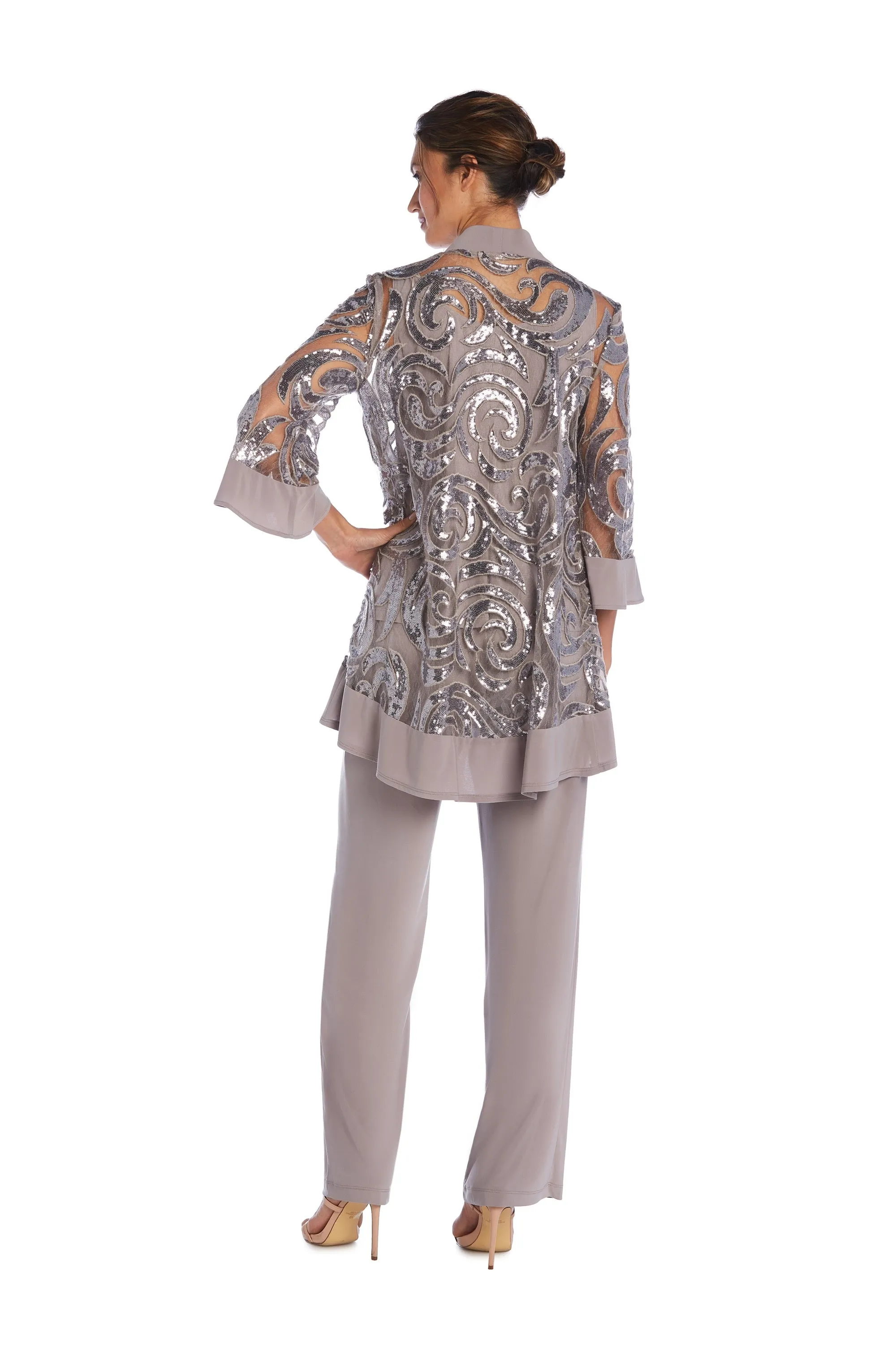 Three Piece Set With Sequin Swing Jacket and Detachable Necklace sold by R&M Richards product image thumbnail 2