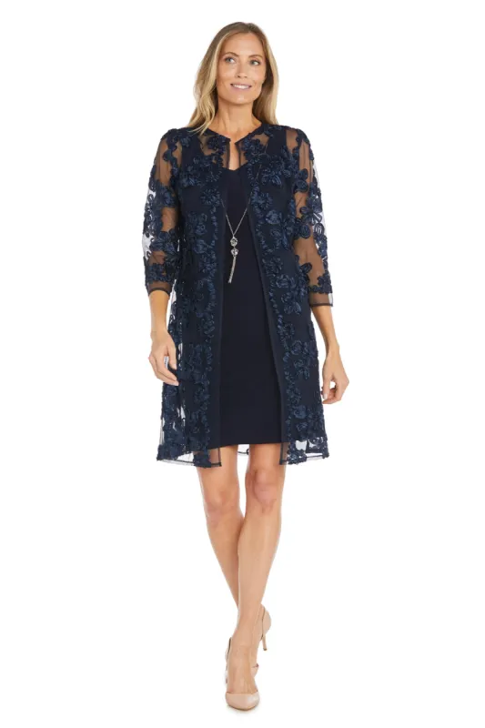 Floral Woven Jacket Dress - Attaches at The Neckline sold by R&M Richards