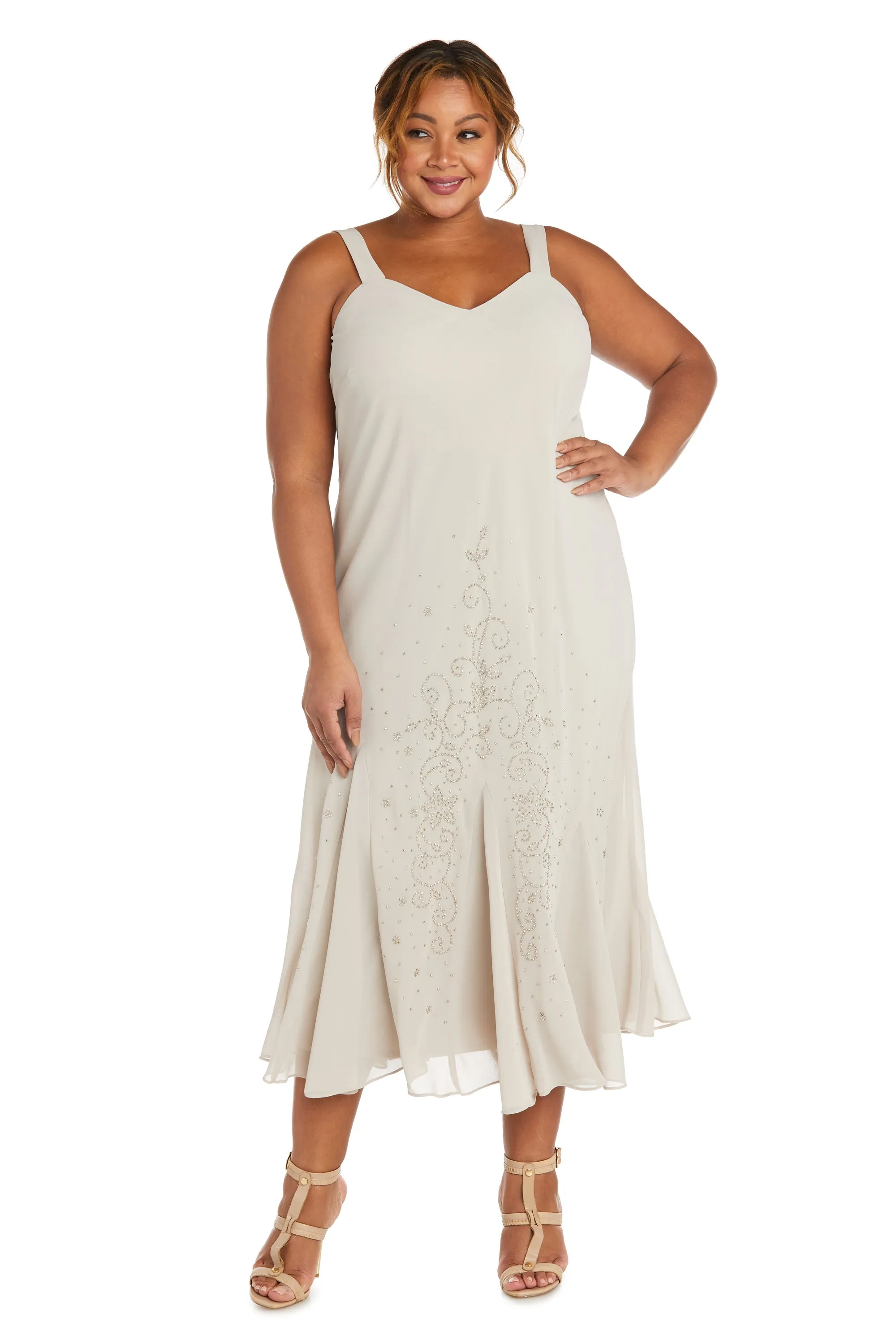 Beaded Slip Chiffon Jacket Dress - Extra Plus sold by R&M Richards product image thumbnail 3