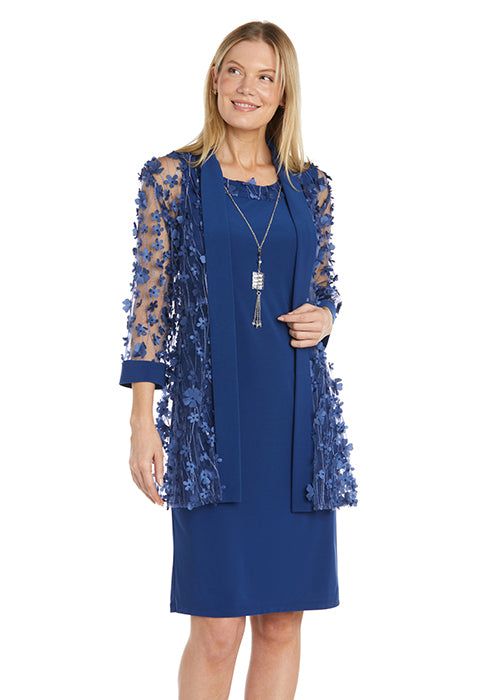 3D Floral Embellished Jacket Dress sold by R&M Richards product image thumbnail 5