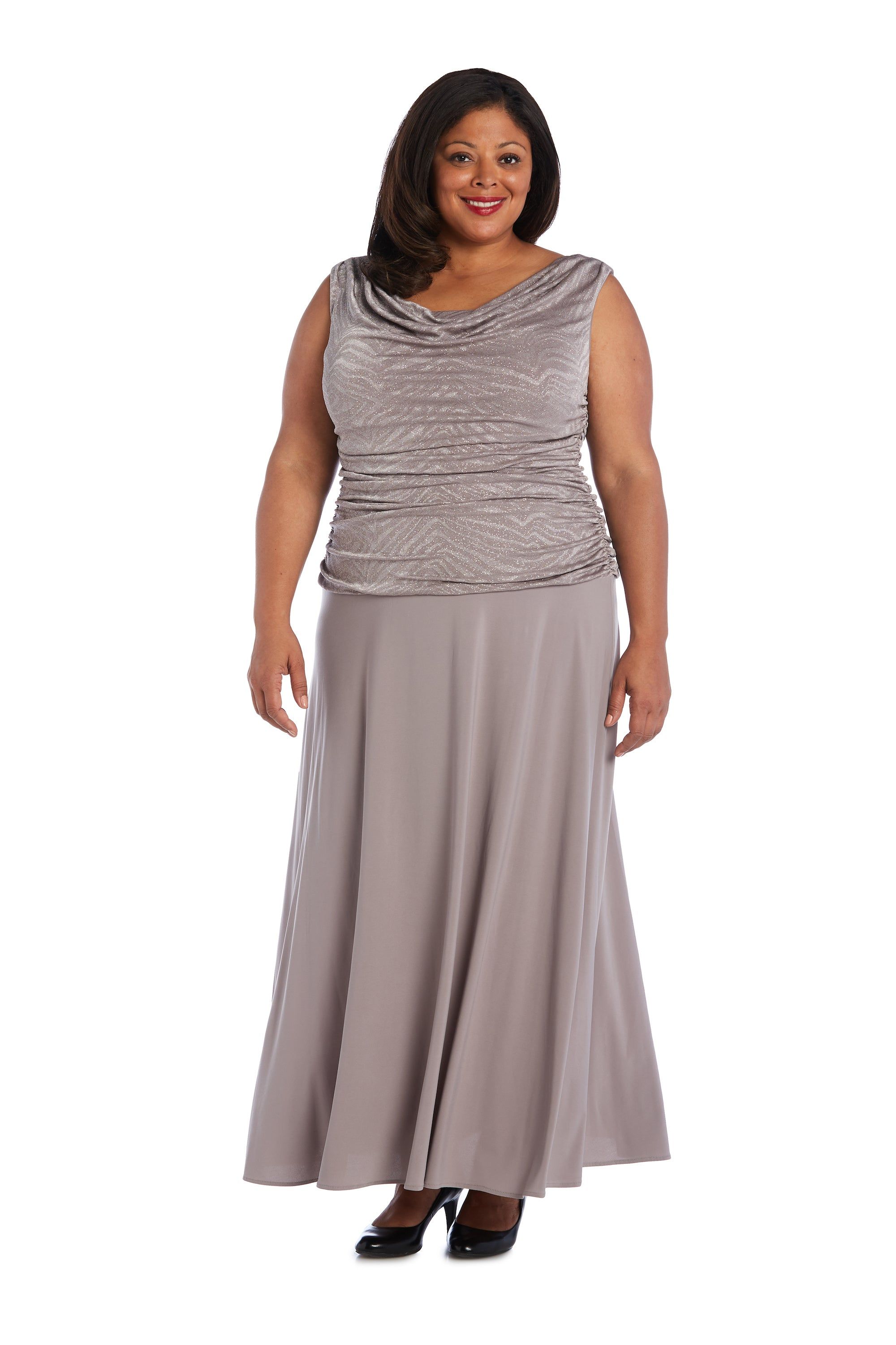 Glitter Bodice Evening Gown - Plus sold by R&M Richards product image thumbnail 4