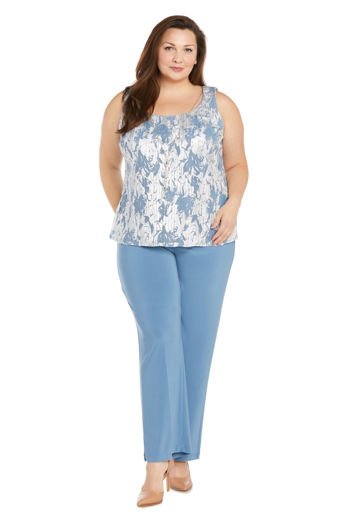 Metallic Patterned Pantsuit - Plus sold by R&M Richards product image thumbnail 3