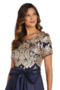 High Low Midi Dress with Cap Sleeve Power Mesh Top with Tie Waist sold by R&M Richards