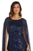 Beaded Long Gown With Sheer Cape sold by R&M Richards