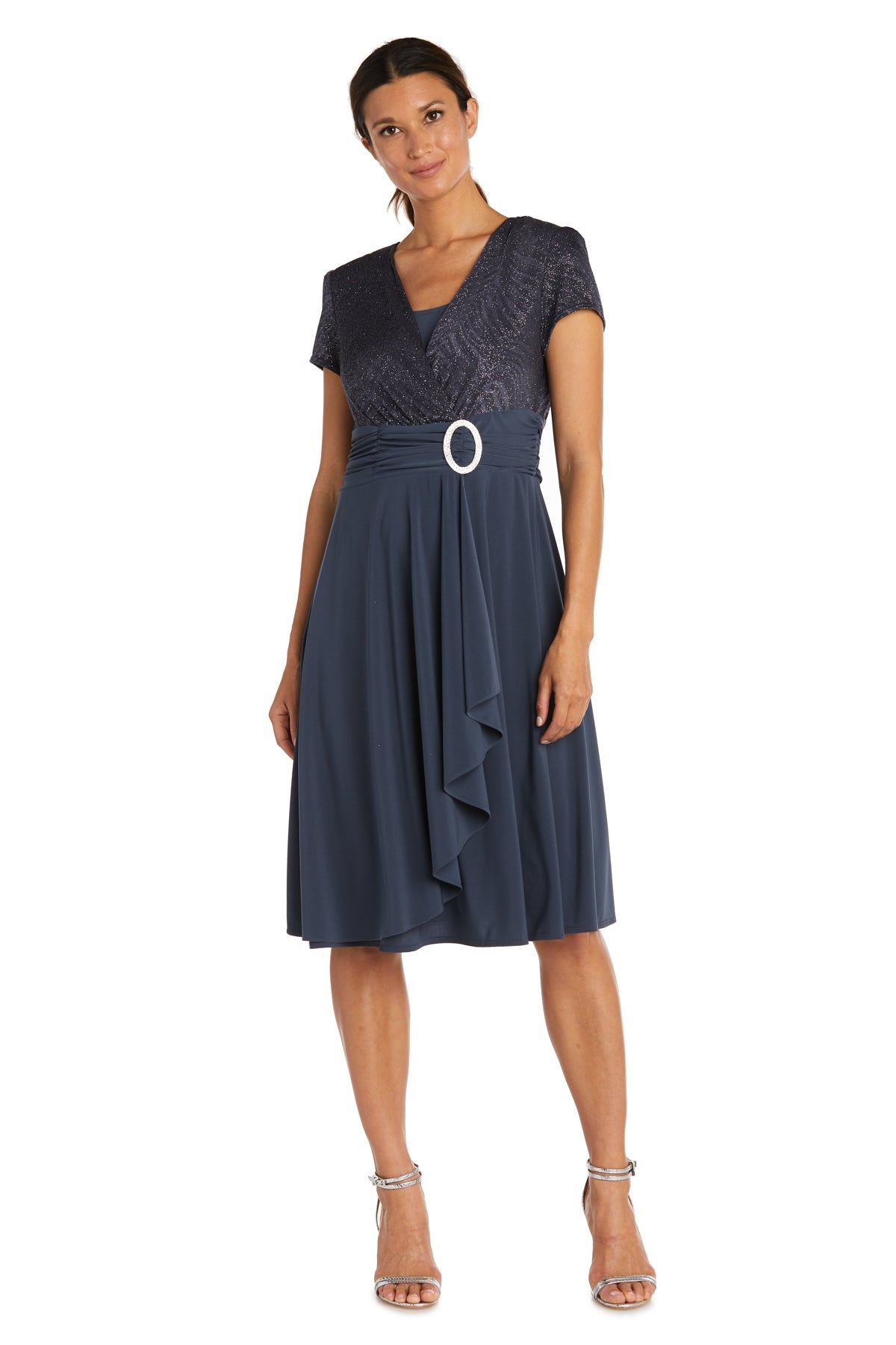 Cascade Wrap Dress with Waist Sash sold by R&M Richards product image thumbnail 4