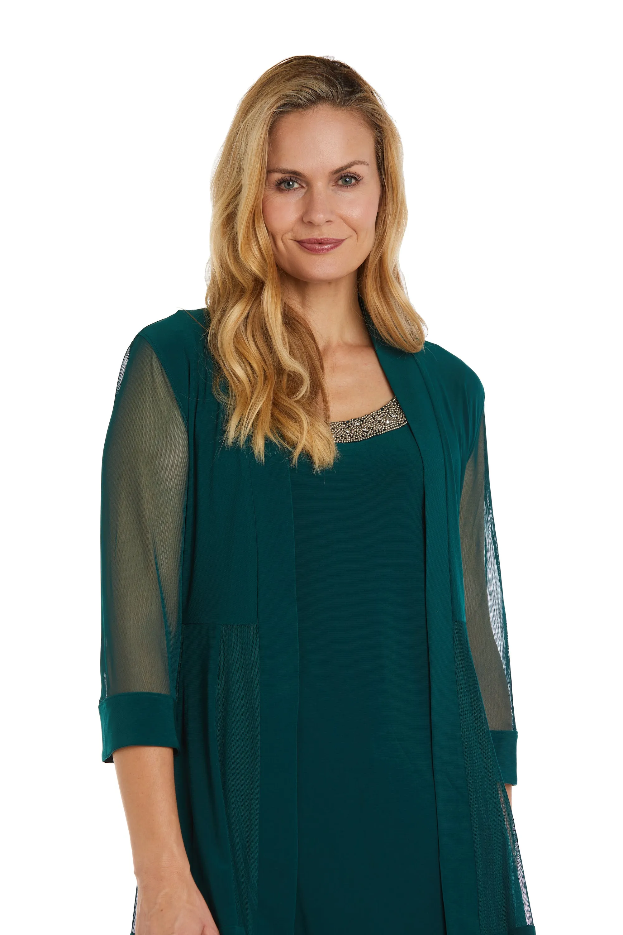 Jacket Dress With Beaded Neckline and Soft Jacket - Petite sold by R&M Richards product image thumbnail 5