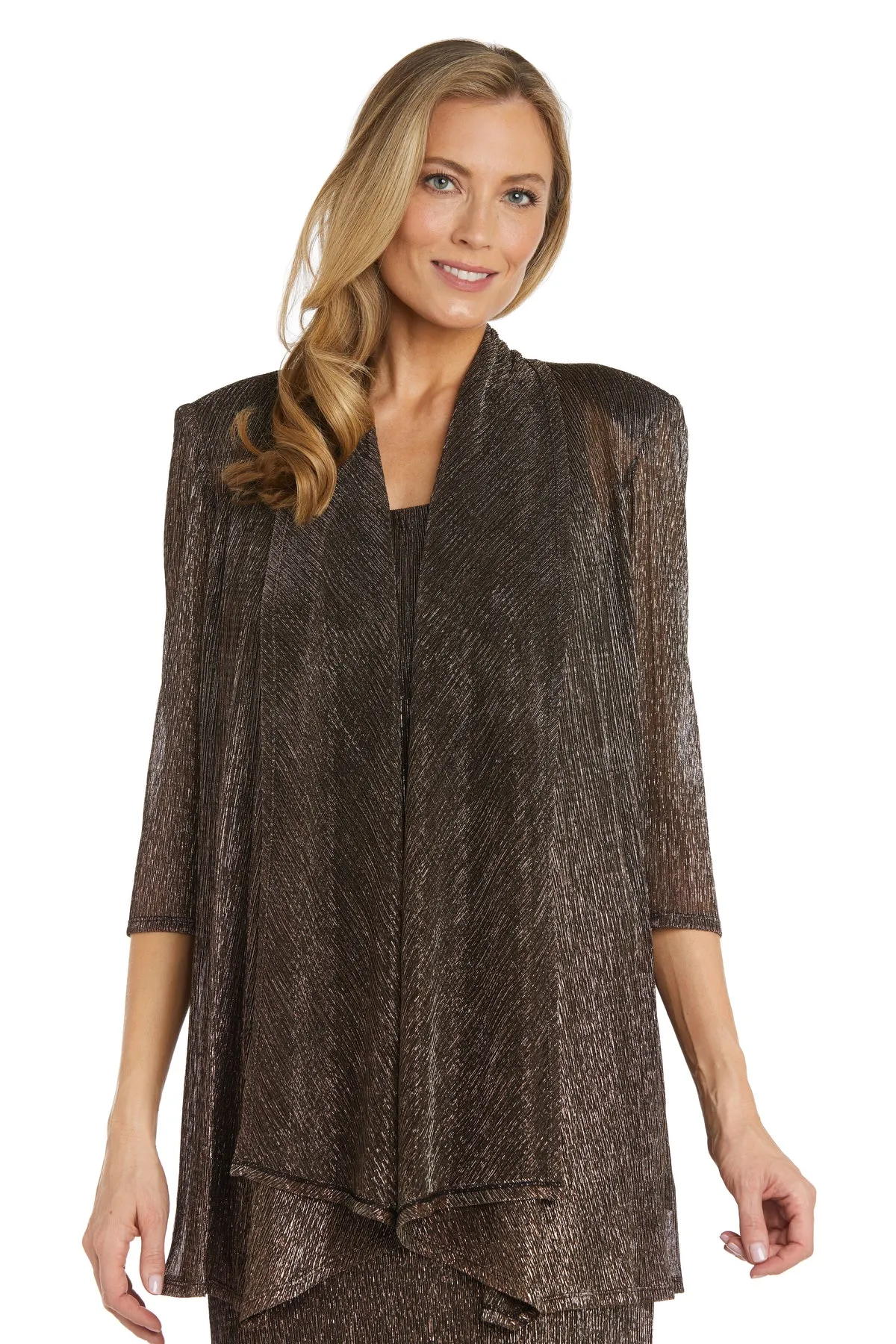 Metallic Sleeveless Dress with Matching Draped Cardigan sold by R&M Richards product image thumbnail 5