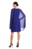 Chiffon Dress with Rhinestone Neckline and Sheer Capelet sold by R&M Richards