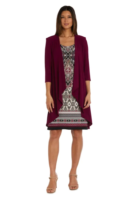 Double Border Puff Print Ity Jacket Dress sold by R&M Richards