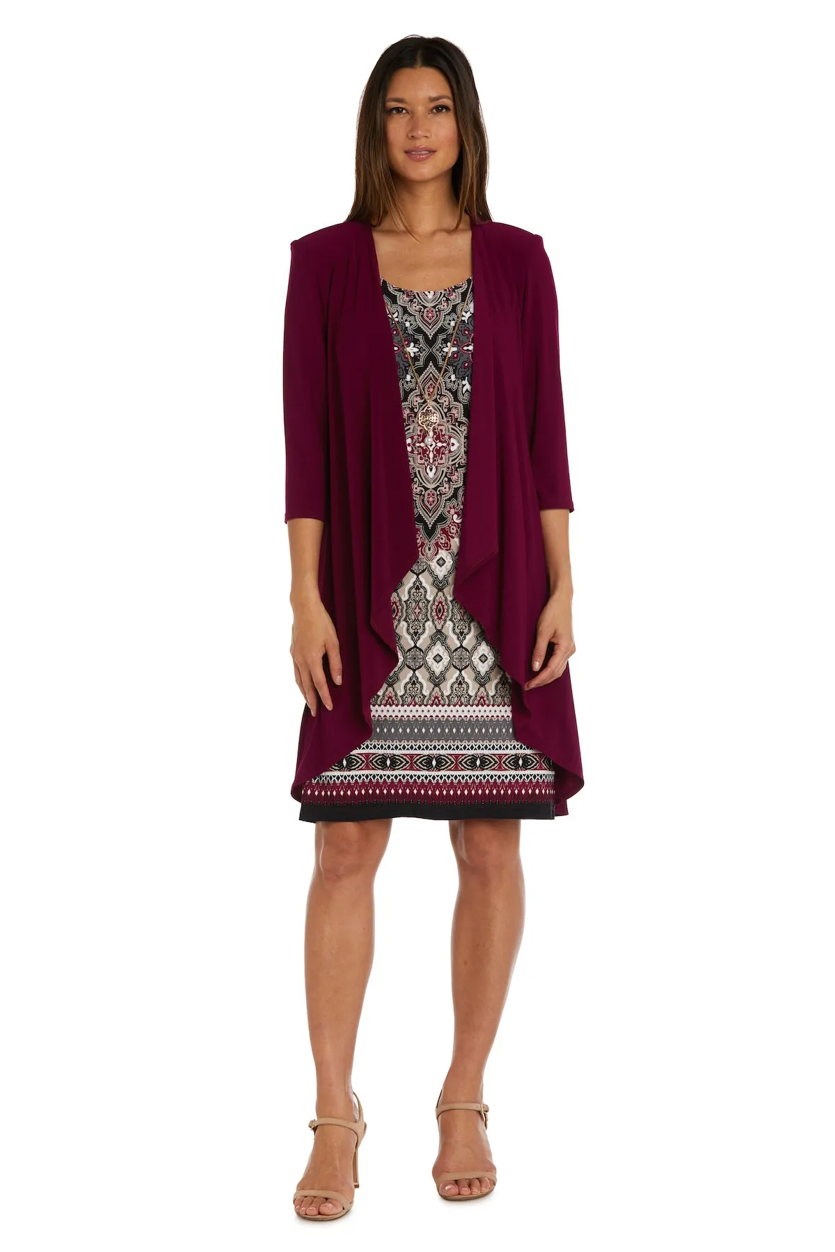 Double Border Puff Print Ity Jacket Dress sold by R&M Richards