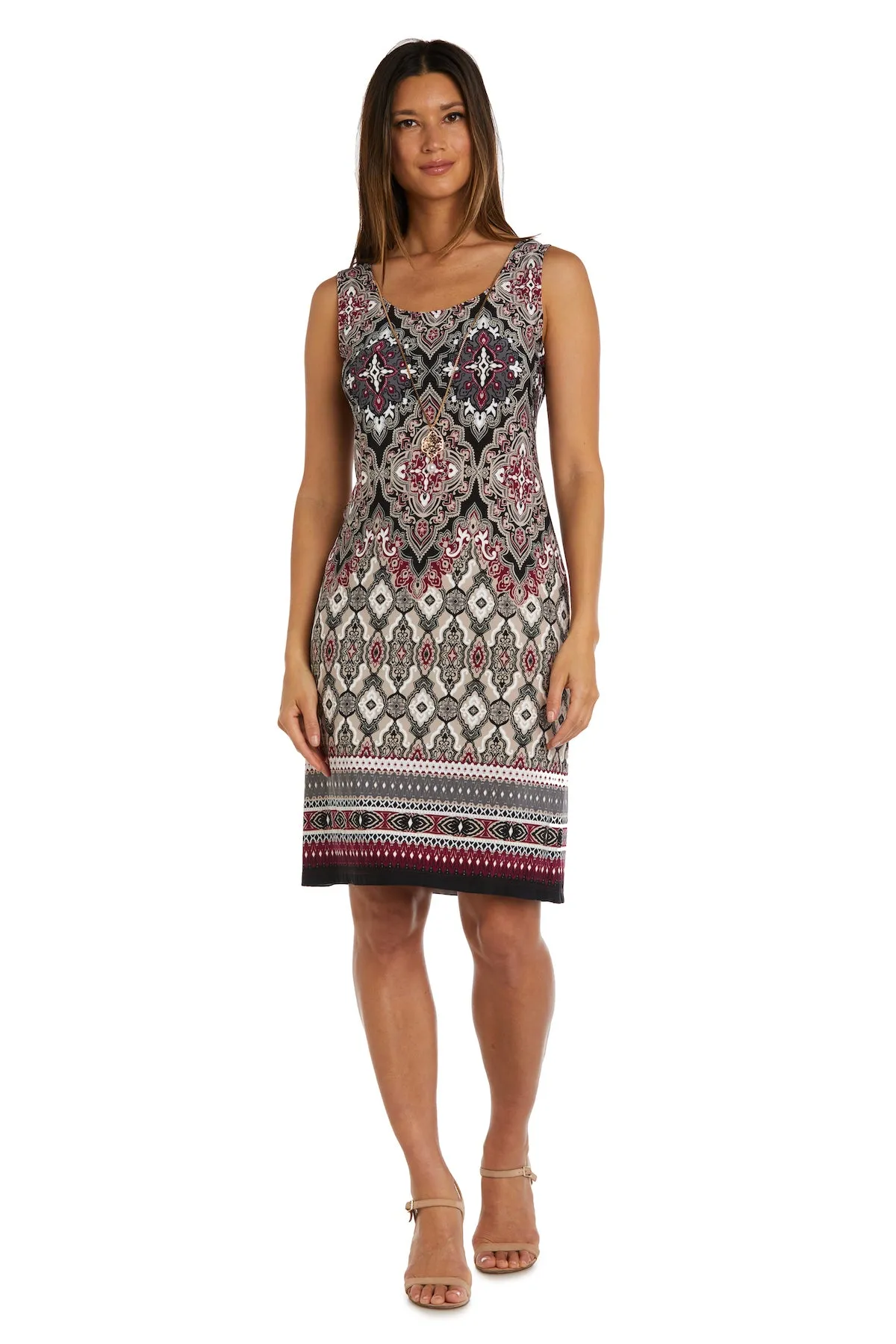 Double Border Puff Print Ity Jacket Dress sold by R&M Richards product image thumbnail 3