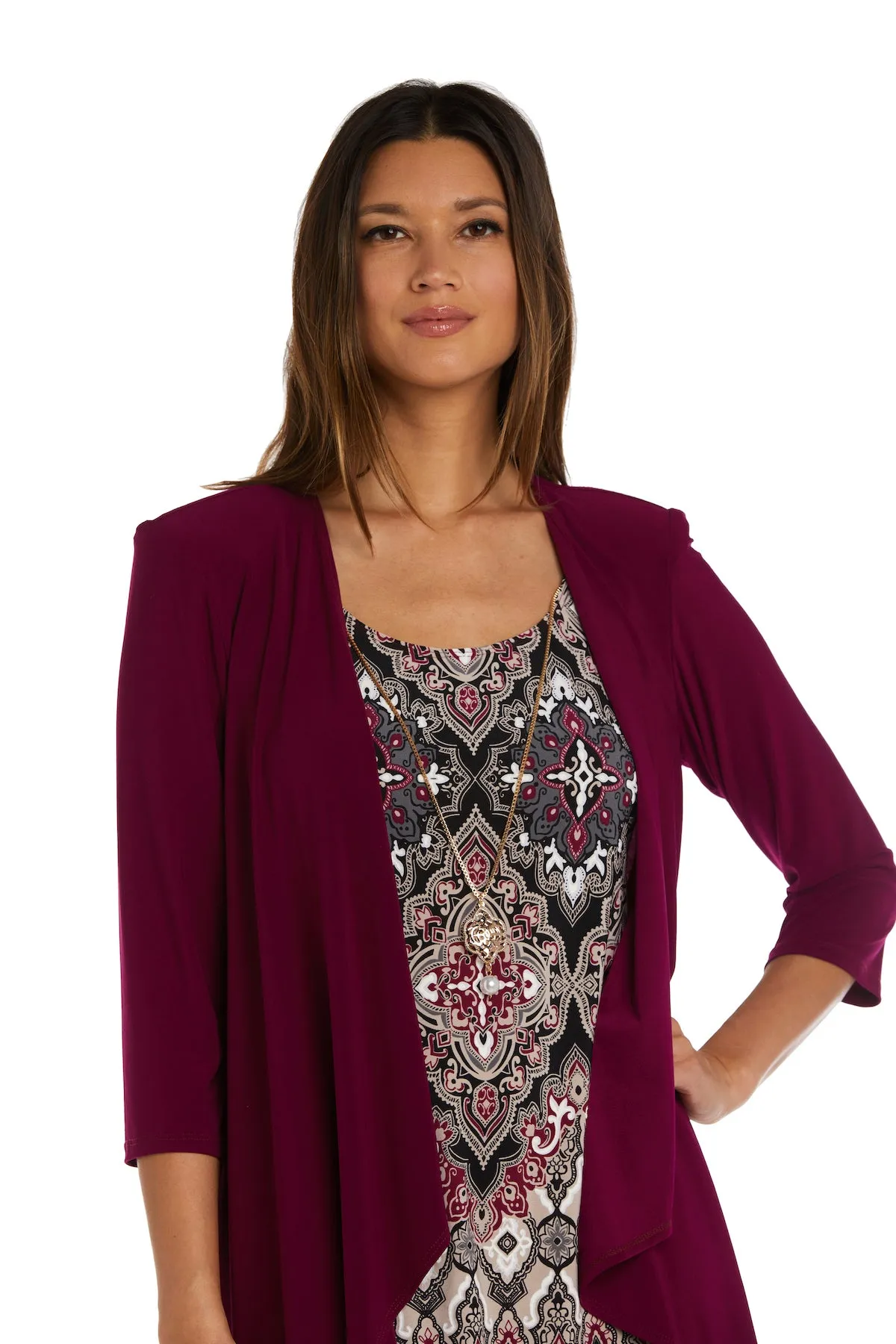 Double Border Puff Print Ity Jacket Dress sold by R&M Richards product image thumbnail 5