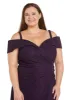 Long Pleated Glitter Gown - Plus sold by R&M Richards