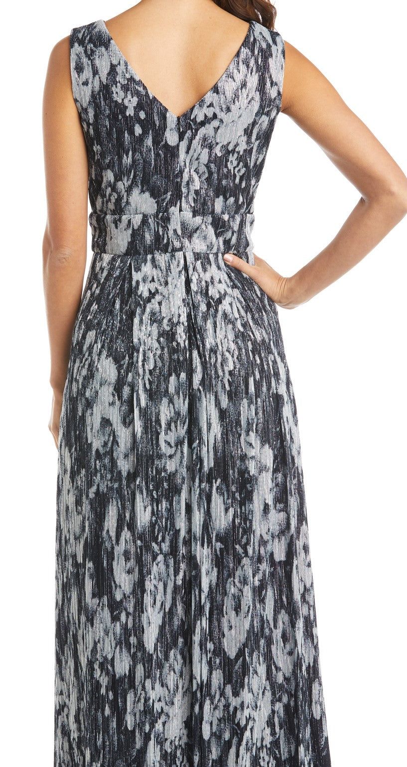 Metallic Print Crinkle Dress With Rhinestone Trim - Petite sold by R&M Richards product image thumbnail 4