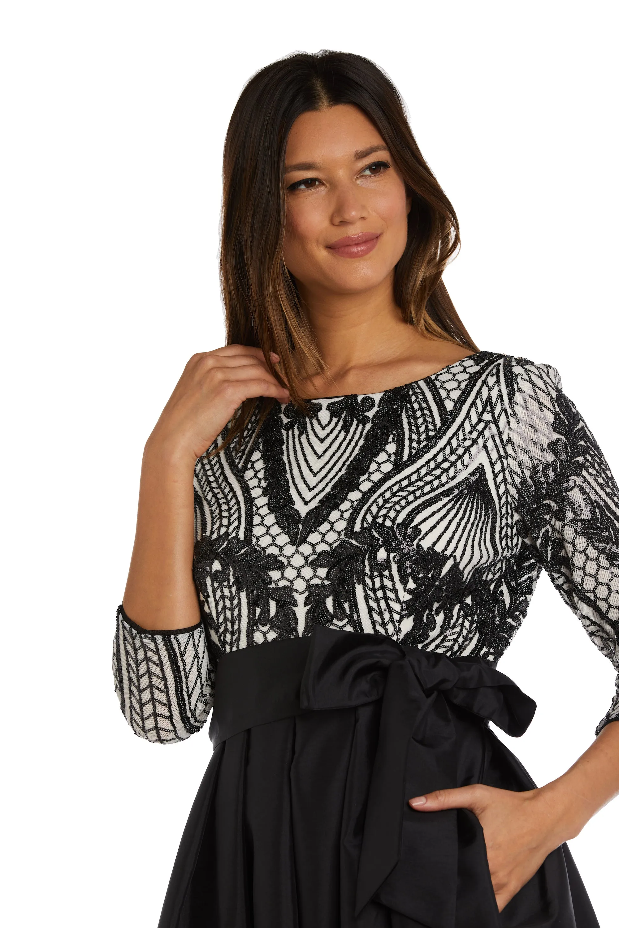 Long Embellished Sequin Gown sold by R&M Richards product image thumbnail 3