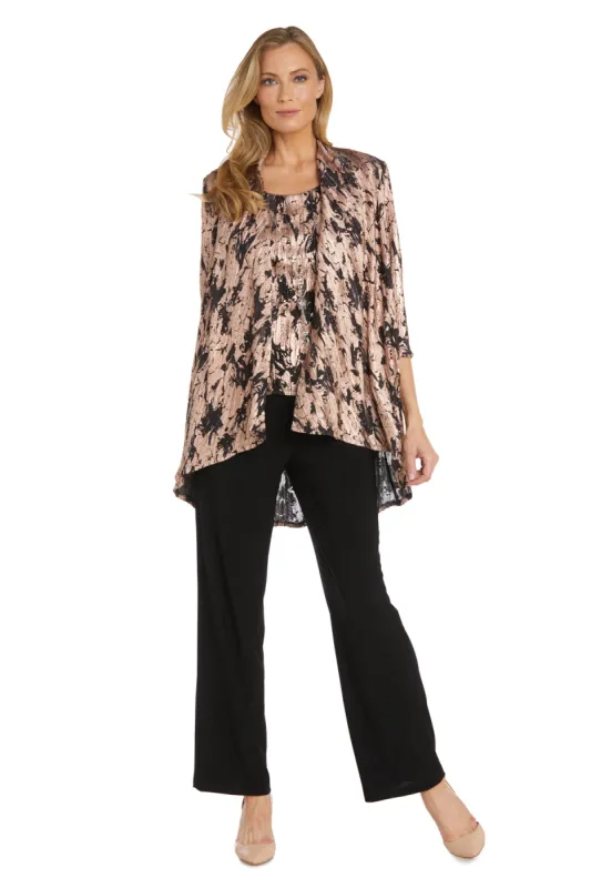 Metallic Patterned Pantsuit - Petite sold by R&M Richards