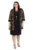 Two-Piece Printed Brocade Jacket and Dress Set - Plus sold by R&M Richards