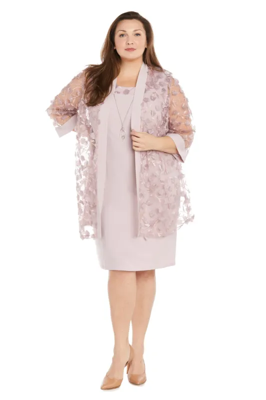 3D Floral Print Jacket Dress - Plus sold by R&M Richards