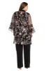 Embroidered Pantsuit with Flutter Sleeves - Plus sold by R&M Richards