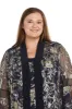 Embroidered Pantsuit with Flutter Sleeves - Plus sold by R&M Richards