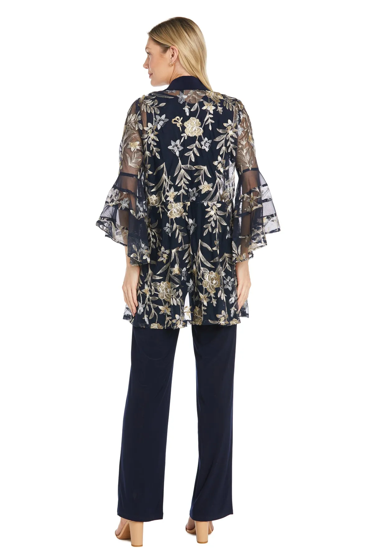 Embroidered Pantsuit with Flutter Sleeves sold by R&M Richards product image thumbnail 2