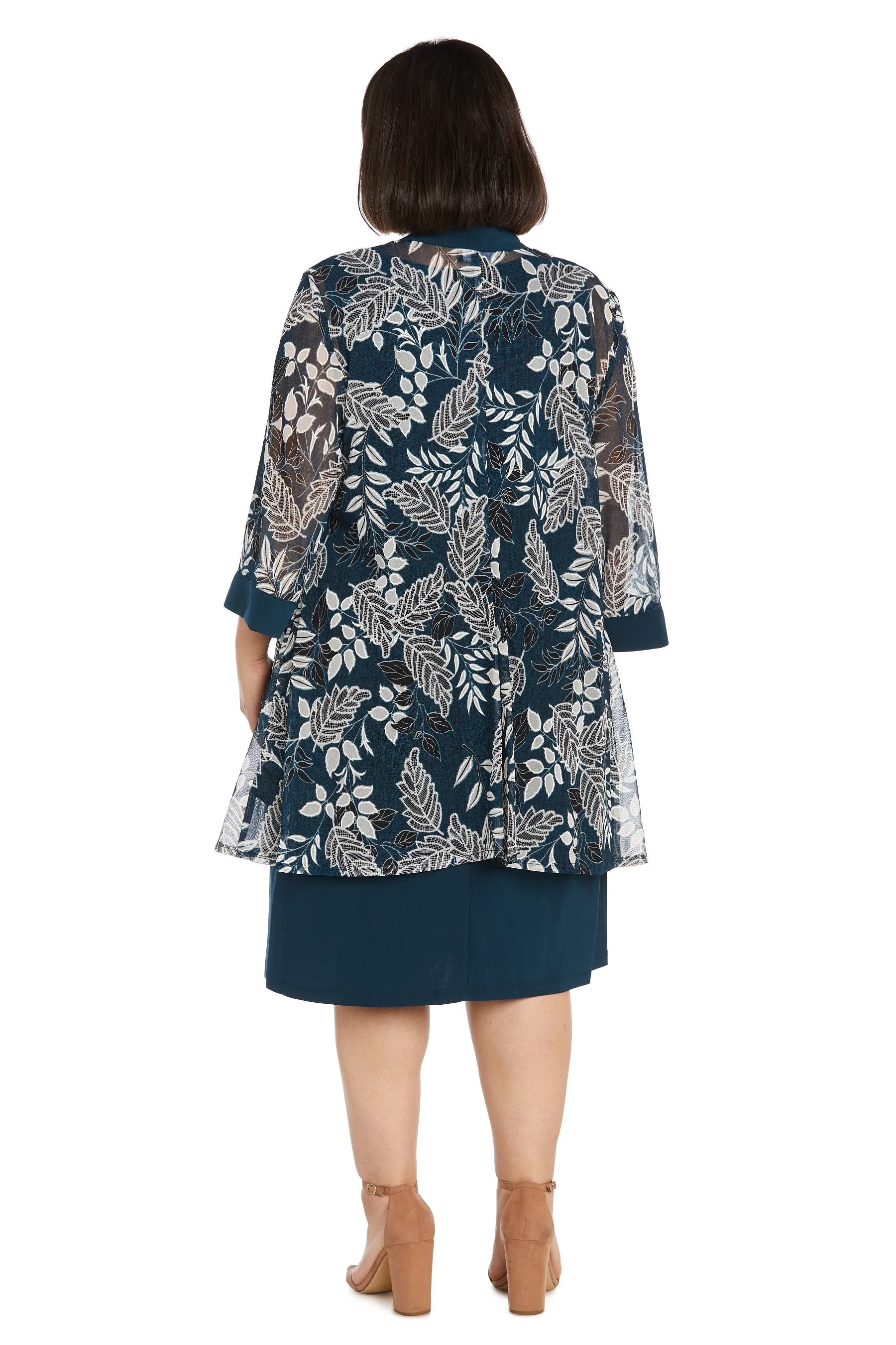 Jacket Dress With Necklace - Plus sold by R&M Richards product image thumbnail 2