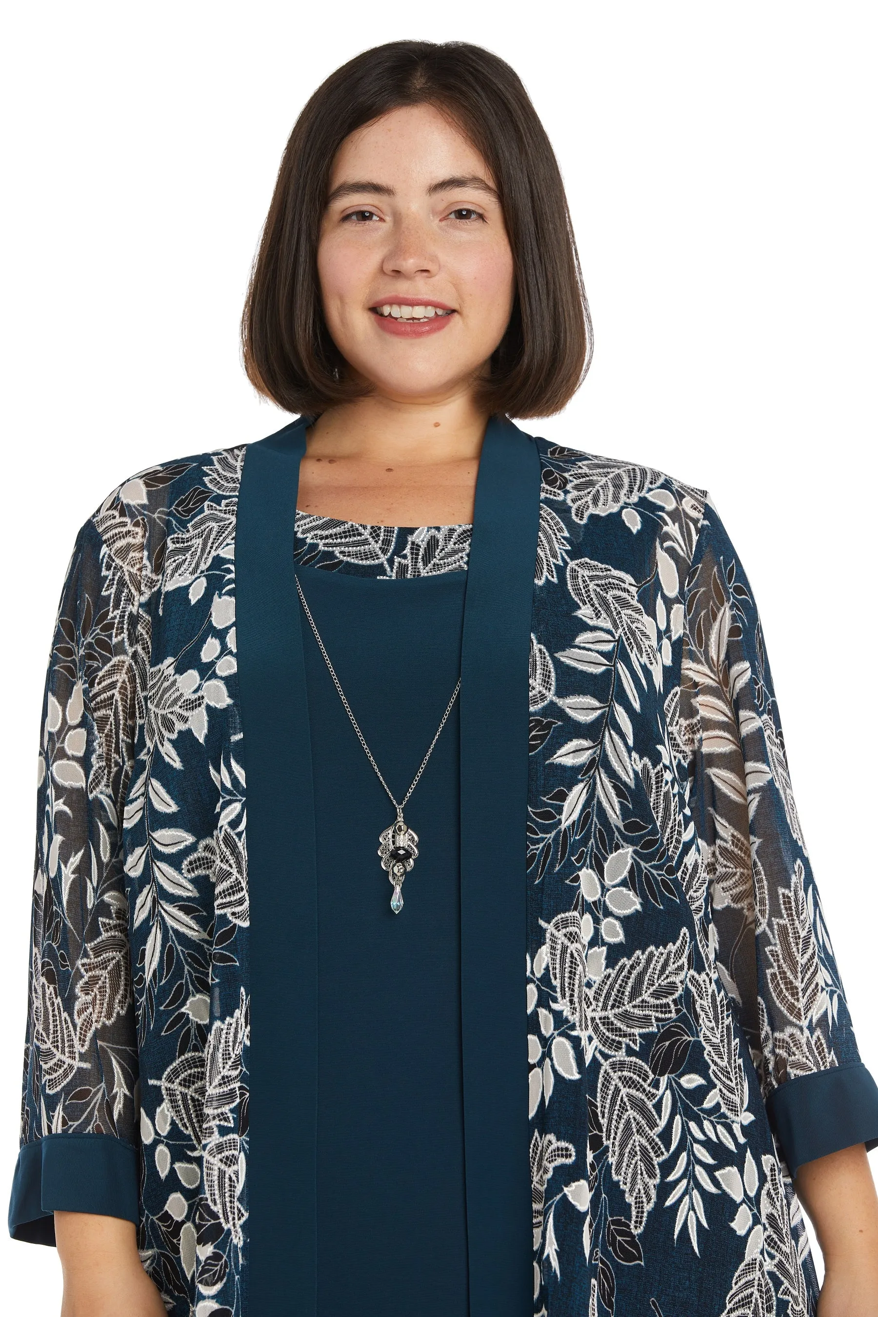 Jacket Dress With Necklace - Plus sold by R&M Richards product image thumbnail 5